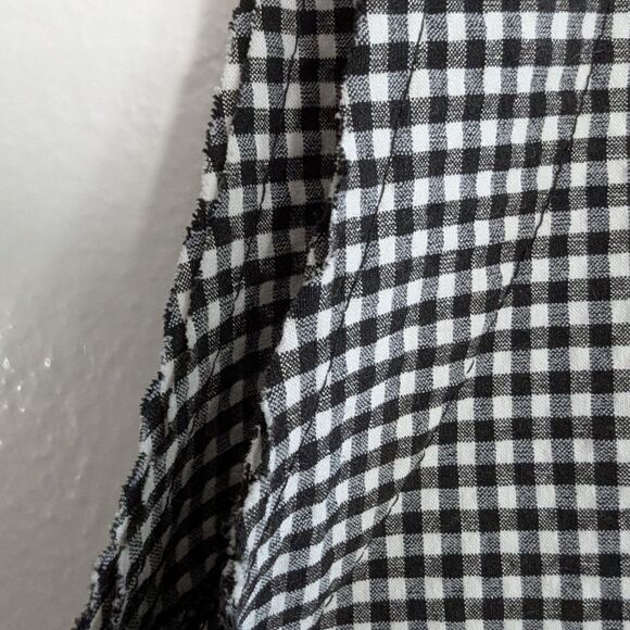 Paolo Tricot Checkered Gingham Sleeveless Long Vest Gillet Medium - Picture 8 of 10